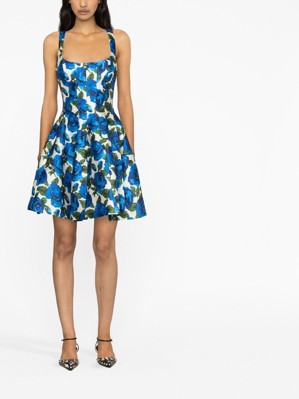 Philosophy Di Lorenzo Serafini Mini-jurk met bloemenprint - Blauw