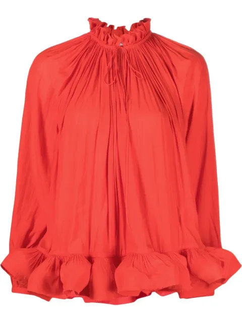 Lanvin ruffled gathered blouse