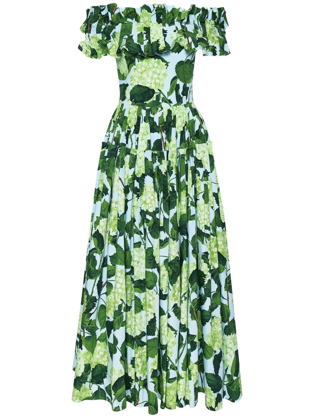 Oscar de la Renta floral-print drop-shoulder midi dress
