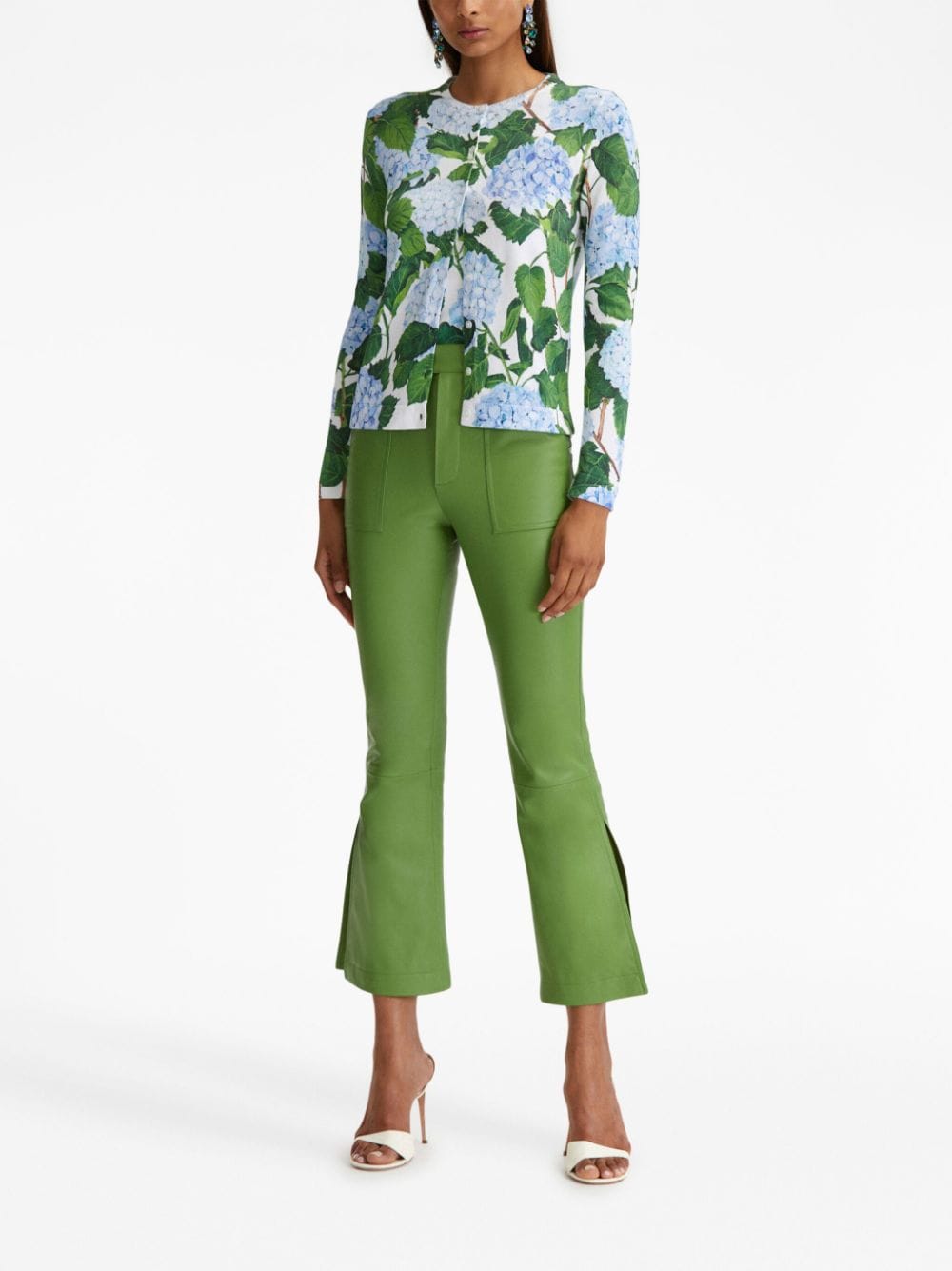 Oscar de la Renta Blouse met bloemenprint - Wit