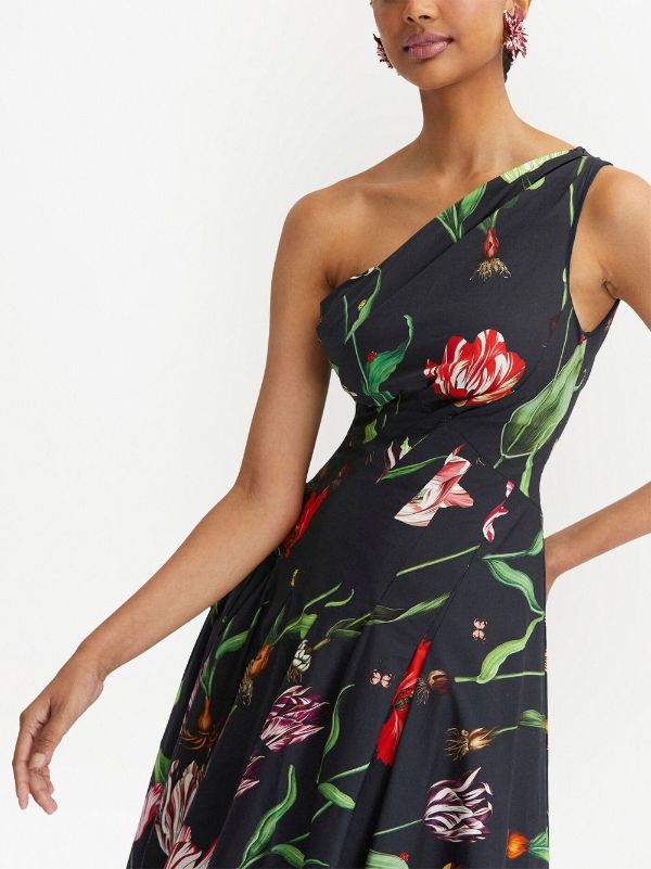 oscar de la renta floral maxi dress