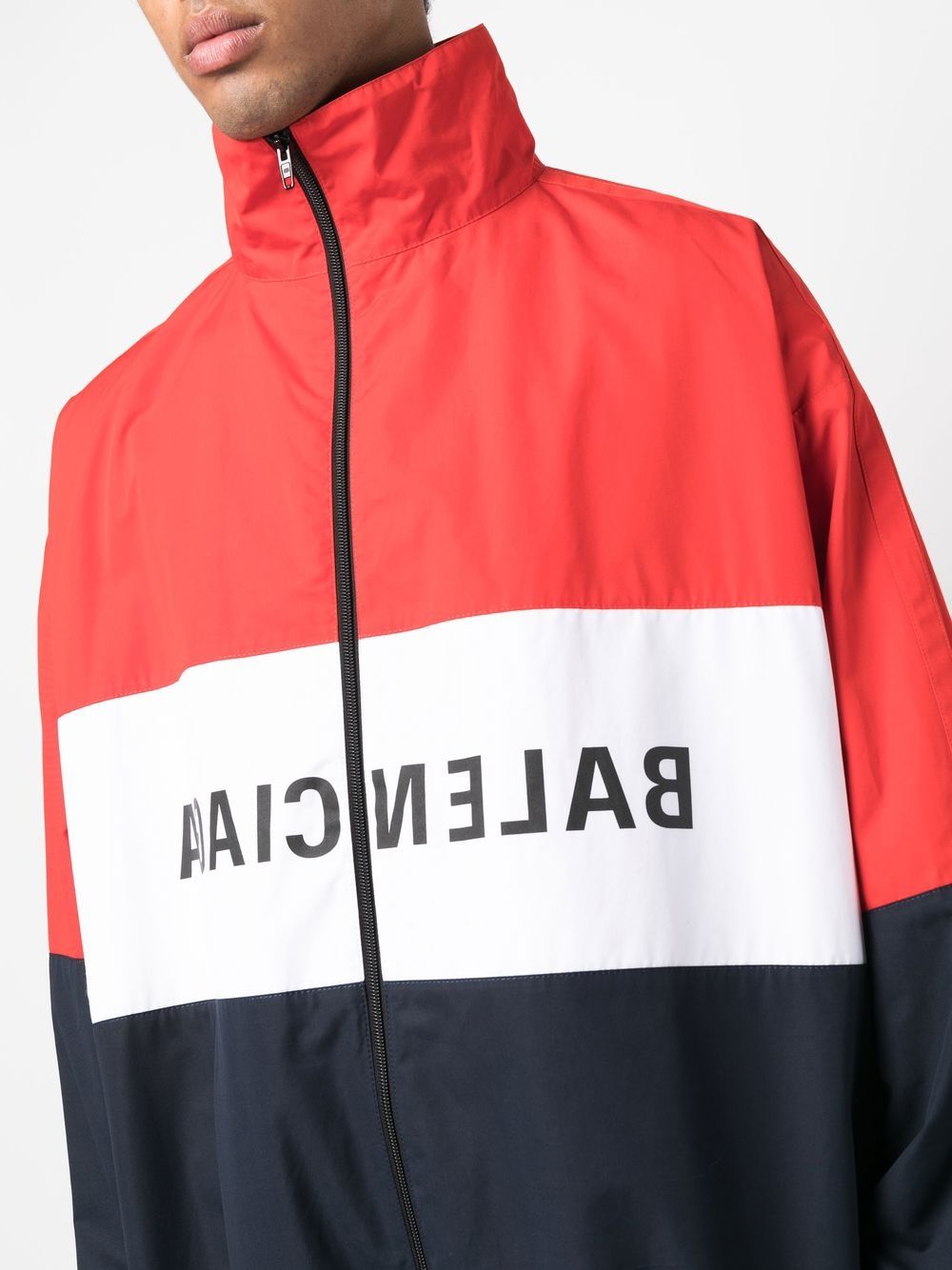 Balenciaga logo-print zip-up Jacket - Farfetch