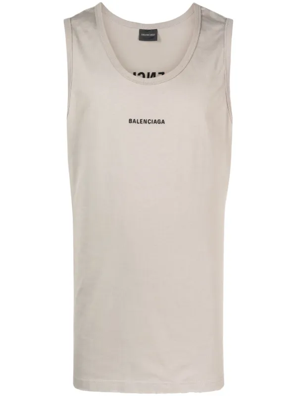 Balenciaga logo-print Tank Top - Farfetch