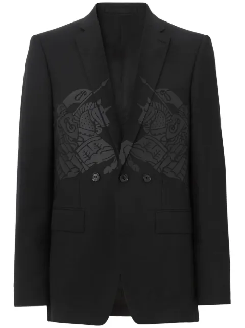Burberry graphic-print wool-cotton blazer