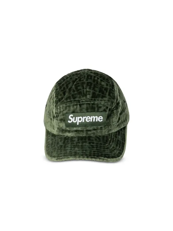 velvet pattern camp cap