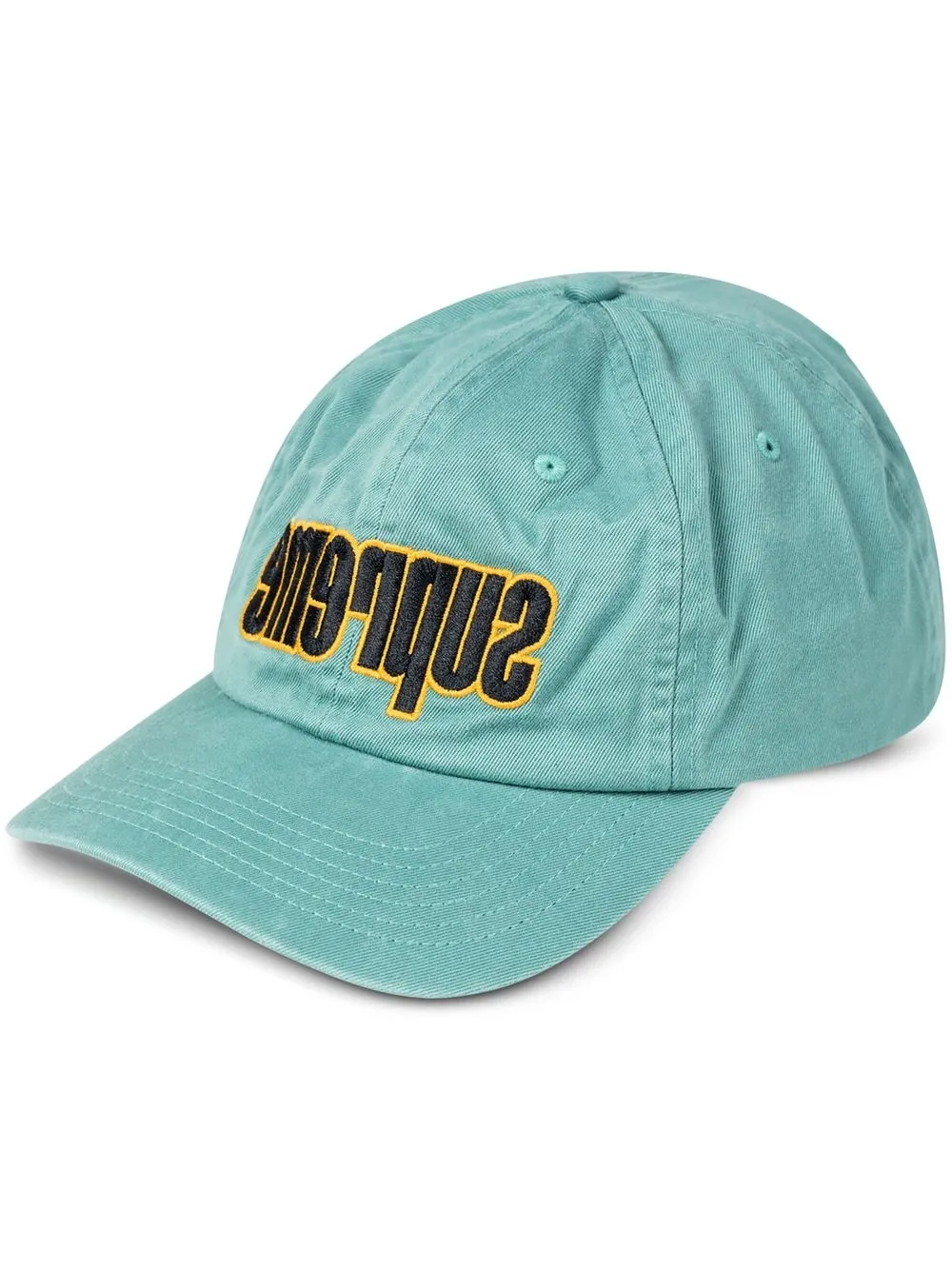 Supreme Reverse Logo 6-panel Cap In Green