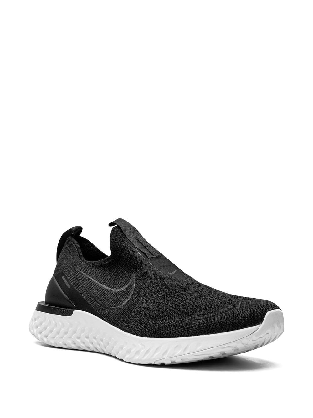 Shop Nike Epic Phantom React Flyknit "black/black/white" Sneakers