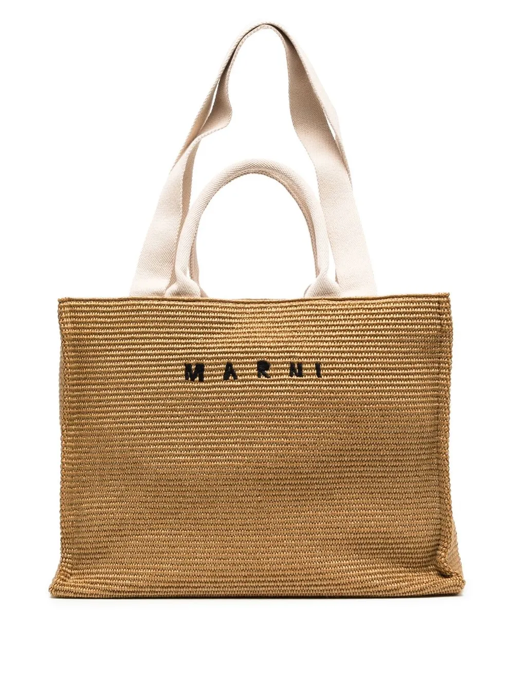 

Marni embroidered-logo tote bag - Brown