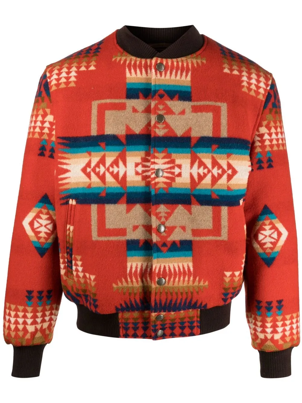 

Pendleton geometric-pattern bomber jacket - Red