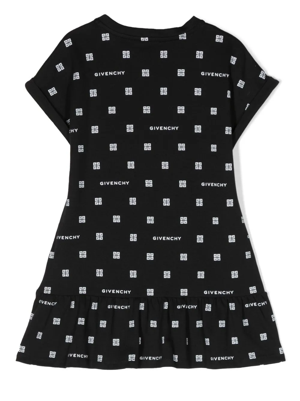 Shop Givenchy 4g Logo-print Peplum Dress In Black