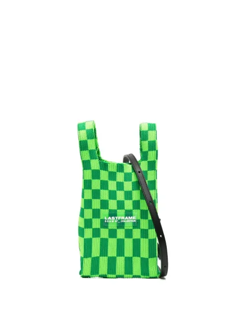 LASTFRAME Ichimatsu check-pattern tote bag