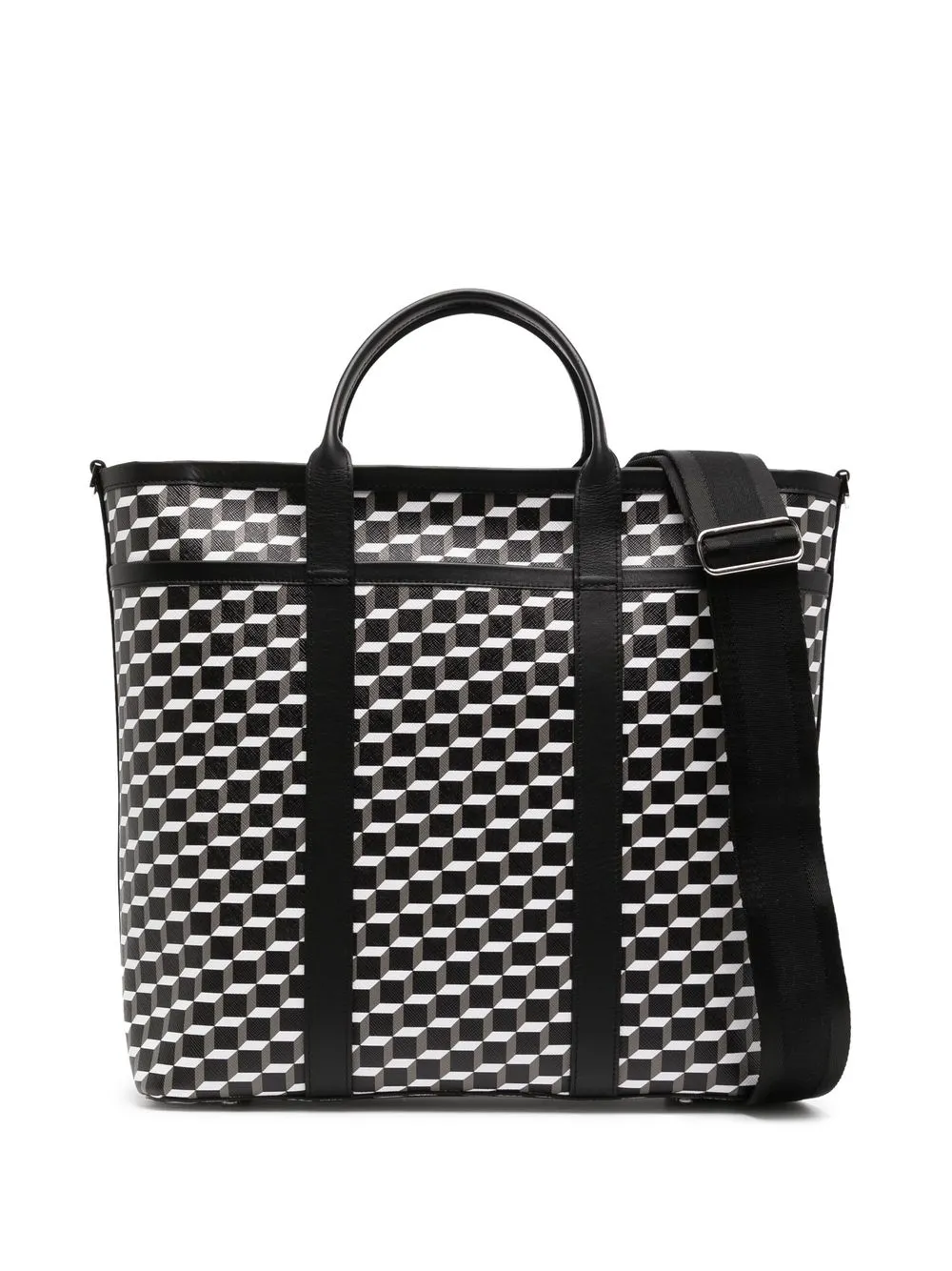 

Pierre Hardy geometric-print leather tote - Black