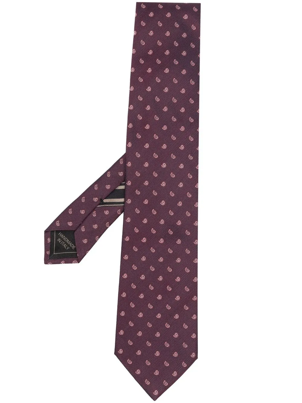 

Brioni patterned-jacquard silk scarf - Pink