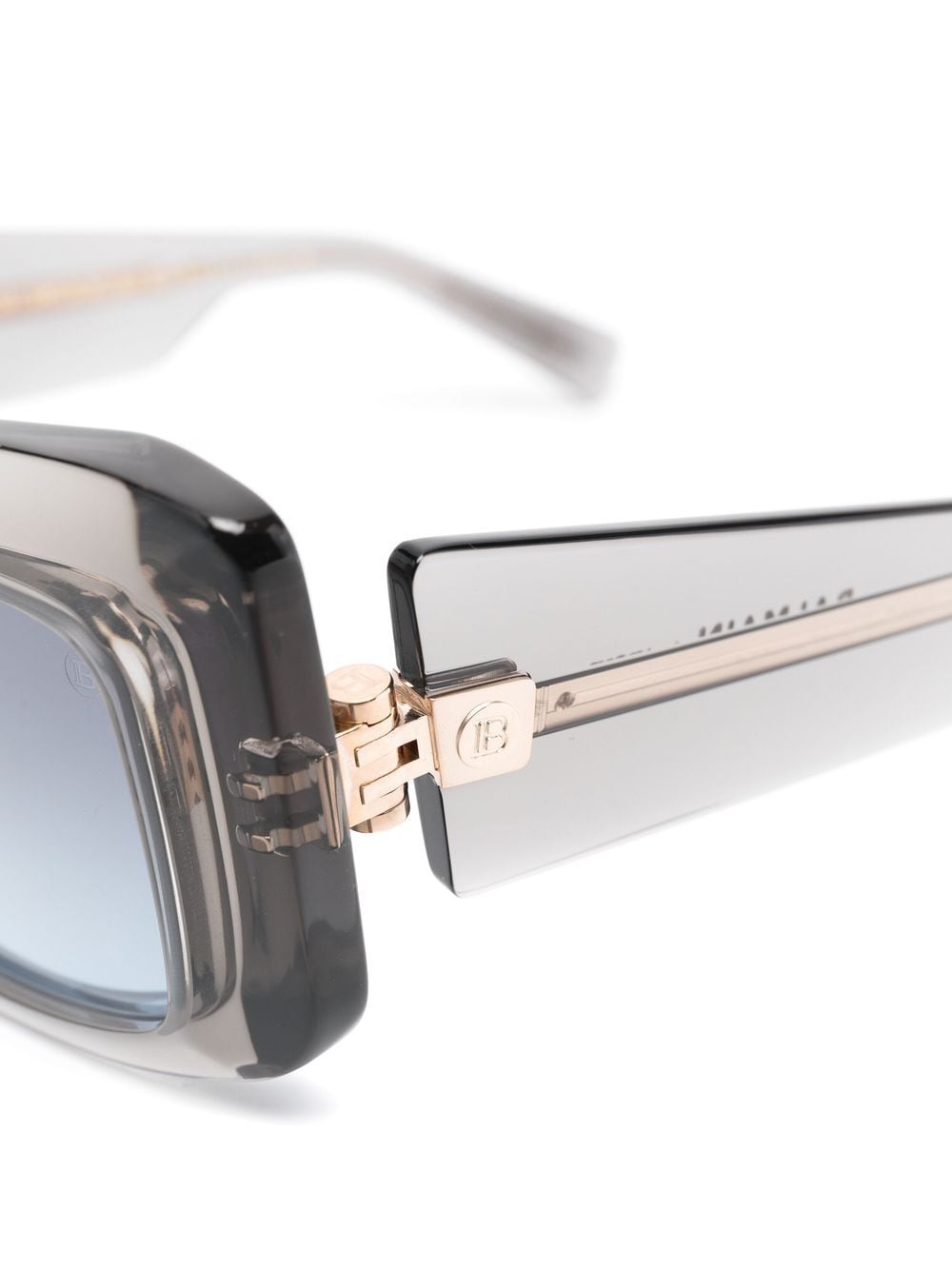 Shop Balmain B-ll Oversize-frame Sunglasses In Grey