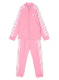 adidas Kids striped logo-embroidered tracksuit - Pink