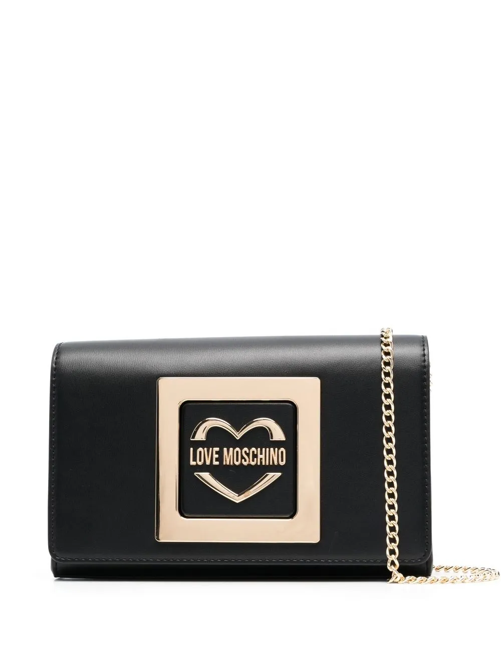 

Love Moschino logo-plaque crossbody bag - Black