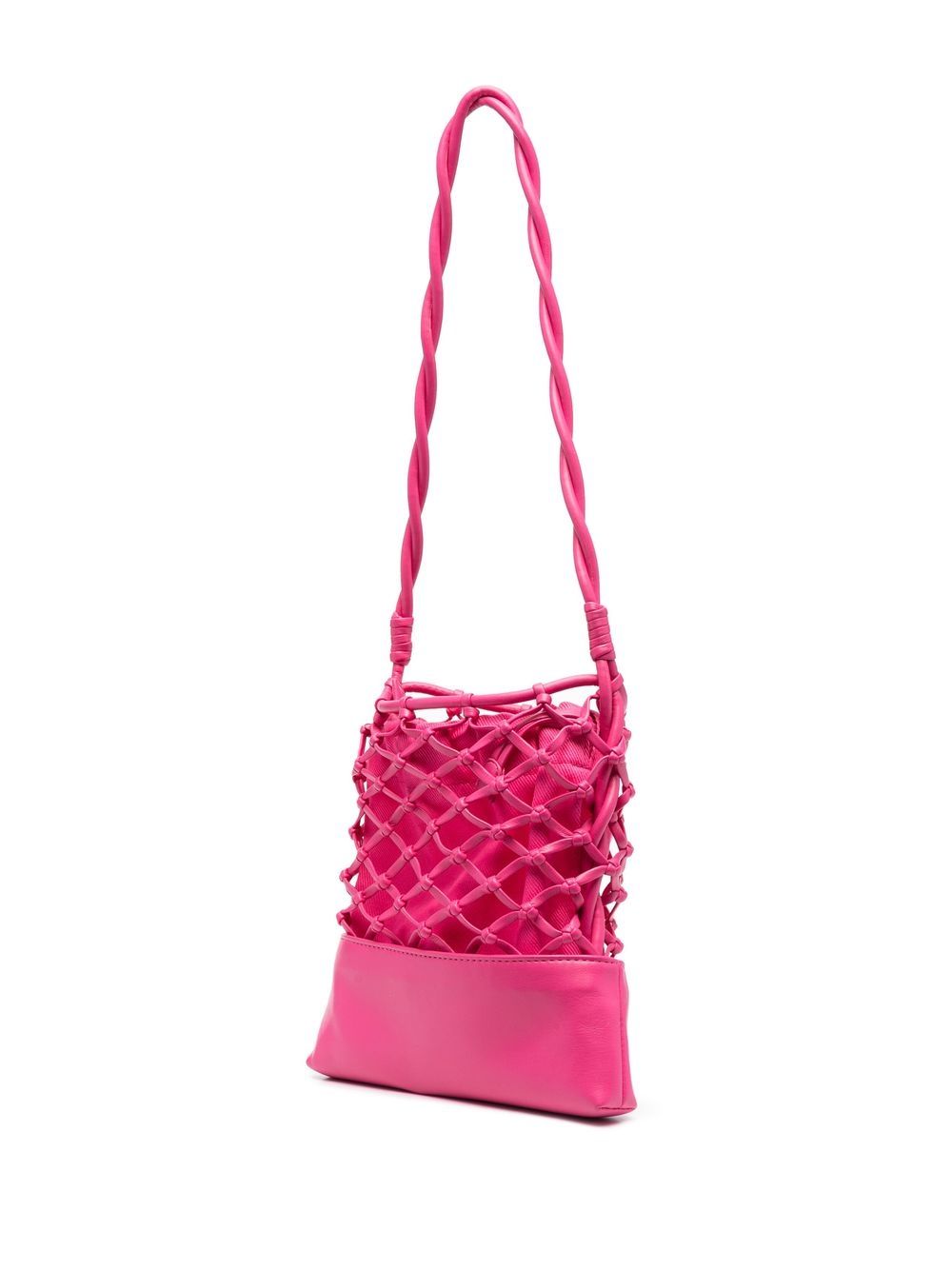 Shop Love Moschino Perforated-logo Shoulder Bag In Pink