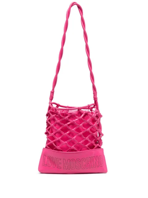 Love Moschino perforated-logo shoulder bag WOMEN