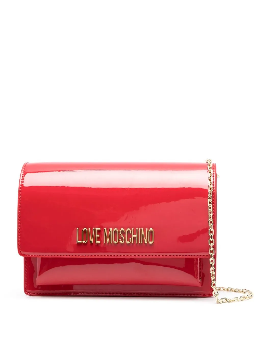 

Love Moschino logo-lettering crossbody bag - Red