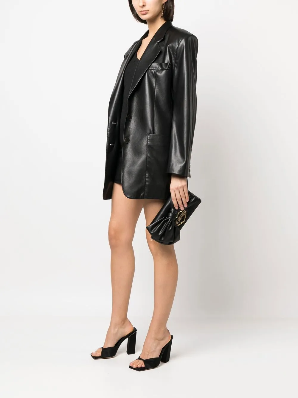 Love Moschino Crossbodytas met strik - Zwart