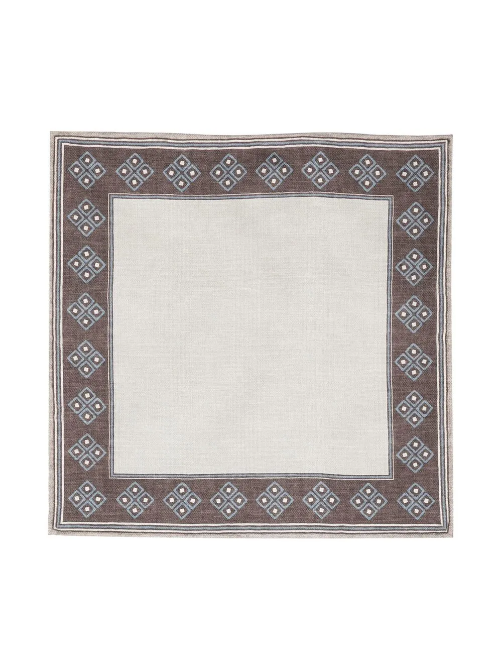 

Brunello Cucinelli geometric-pattern silk scarf - Grey