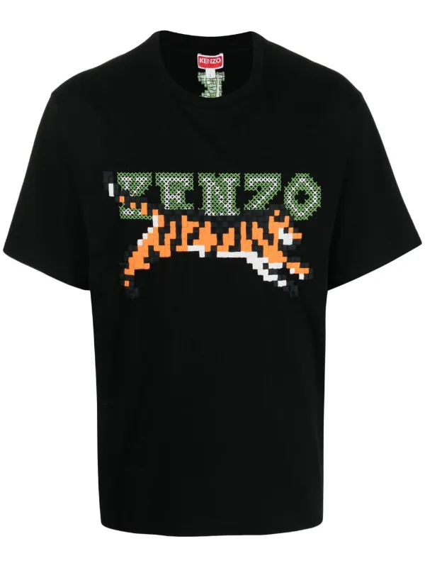 Kenzo embroidered-logo T-shirt - Farfetch