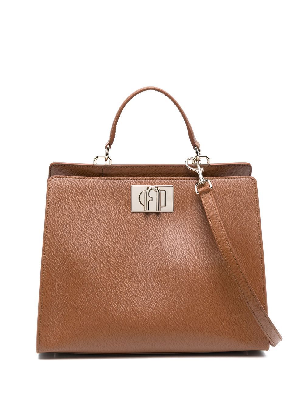 

Furla 1927 logo-plaque tote bag - Brown