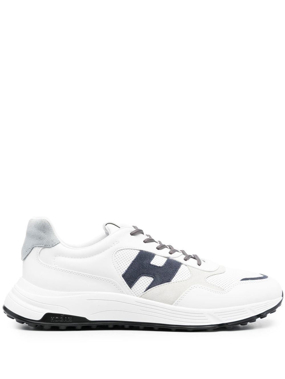 Shop Hogan Panelled Low Top Sneakers In White