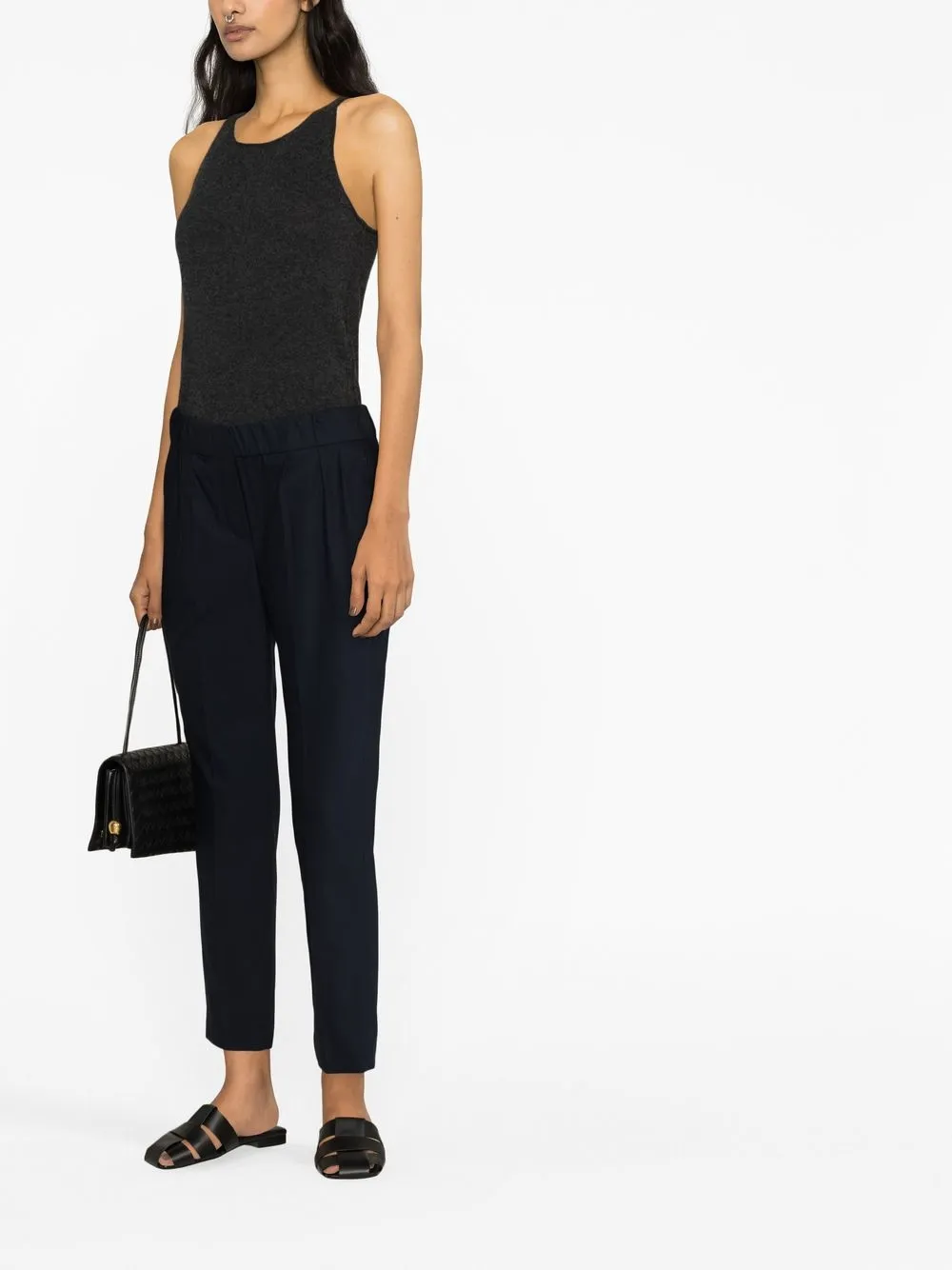 Brunello Cucinelli Tapered-leg Corduroy Trousers In Blue