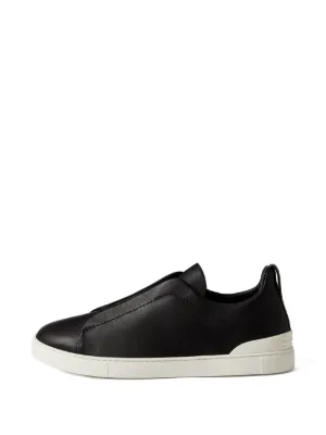 Zegna Triple Stitch low-top Sneakers | Black | FARFETCH RO