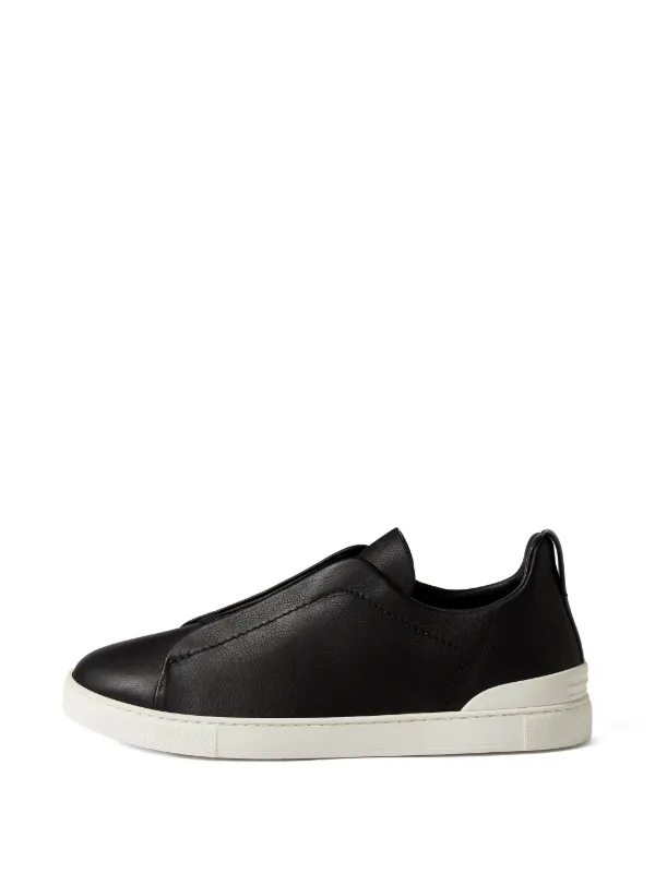 Zegna Tênis Triple Stitch Secondskin | Preto | FARFETCH BR
