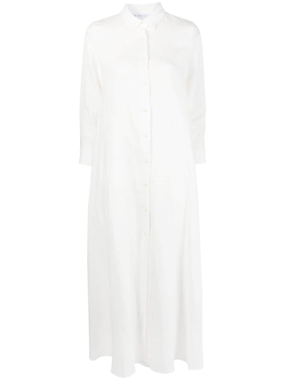 Manuel Ritz buttoned linen maxi dress - White