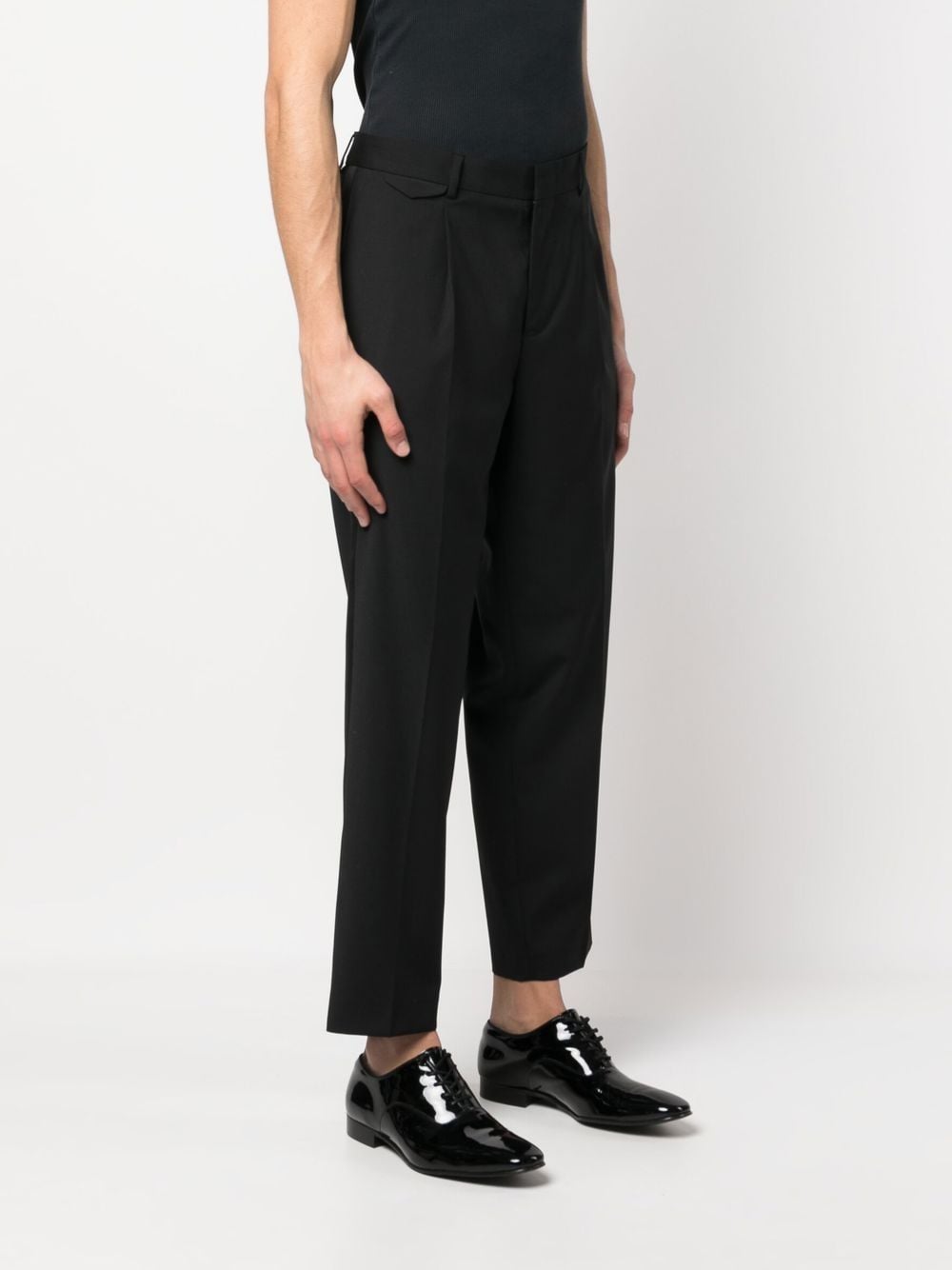 Shop Manuel Ritz Pleat-detail Trousers In 黑色