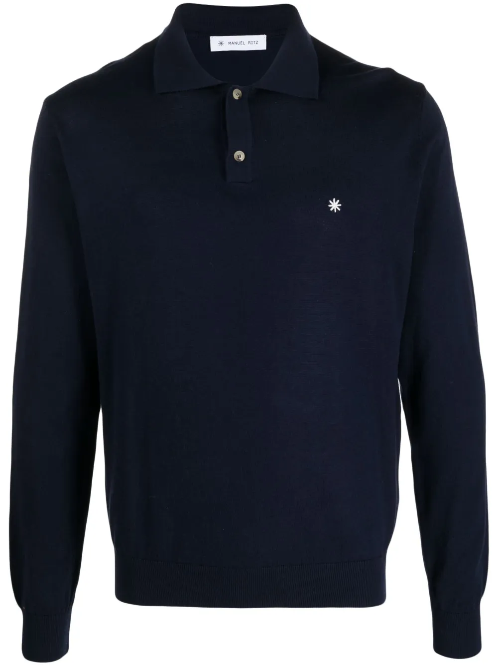 Manuel Ritz logo-embroidered organic-cotton jumper