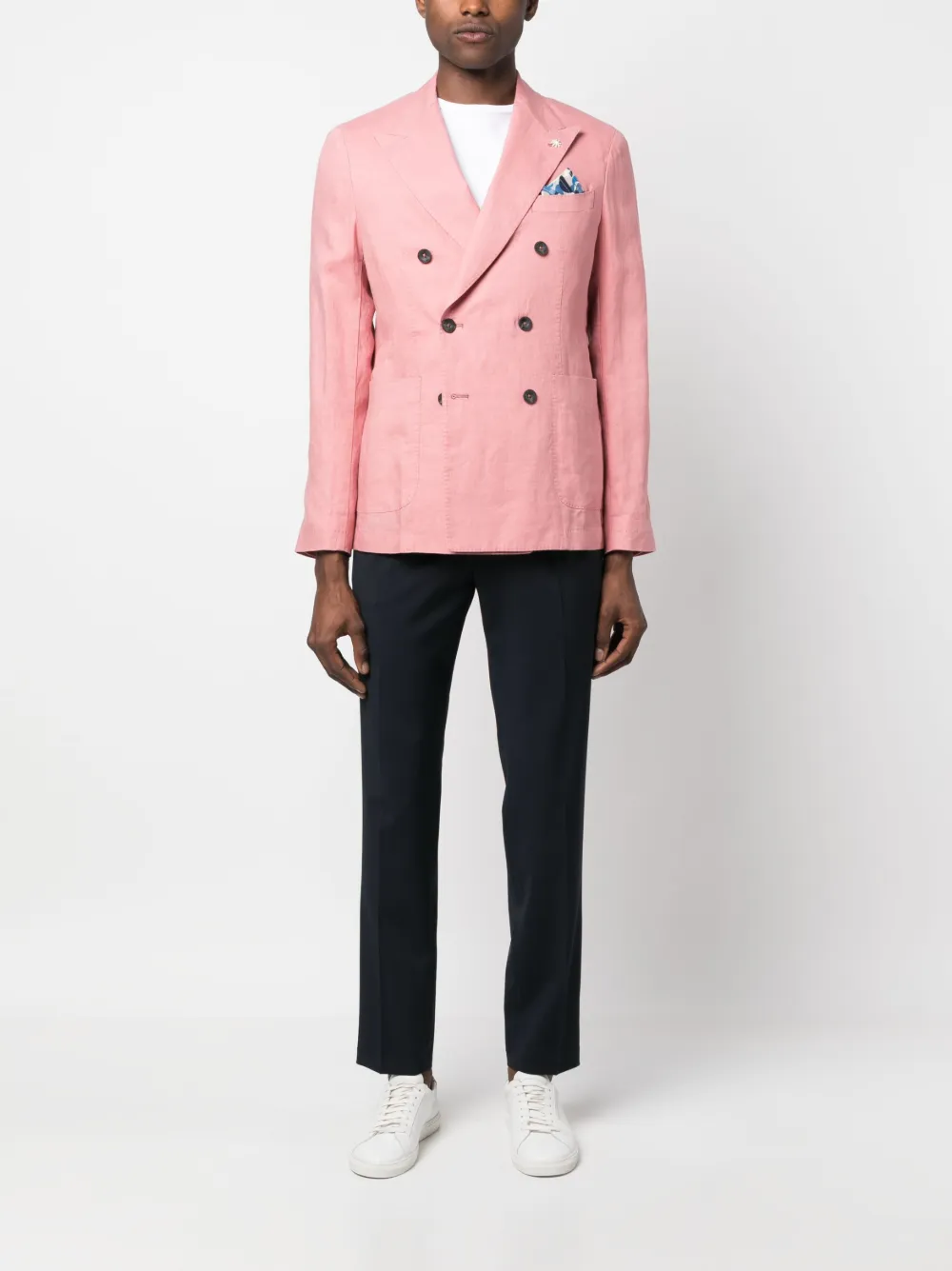 Manuel Ritz Blazer met enkele rij knopen - Roze