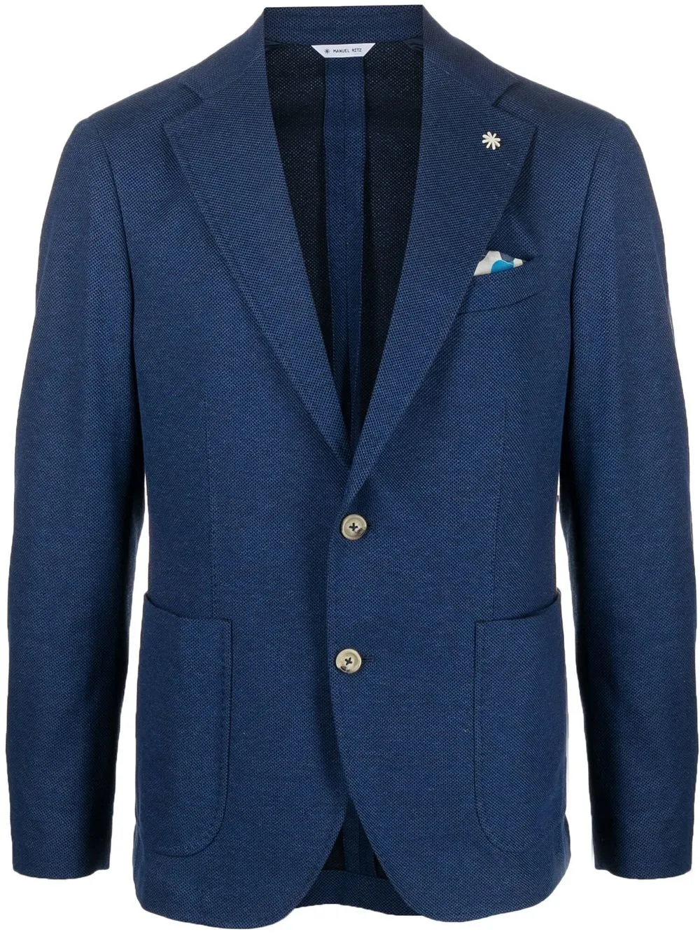 

Manuel Ritz patch pockets cotton blazer - Blue