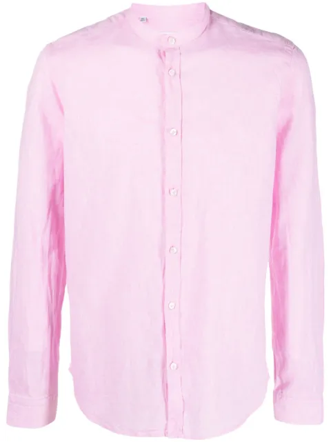 Manuel Ritz band-collar plain shirt