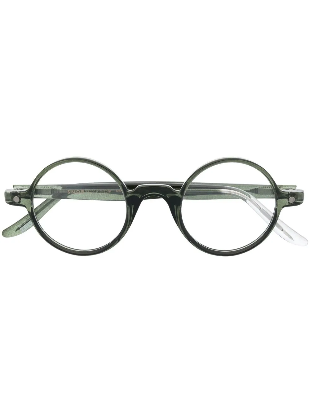 

Snob round-frame double lenses glasses - Green