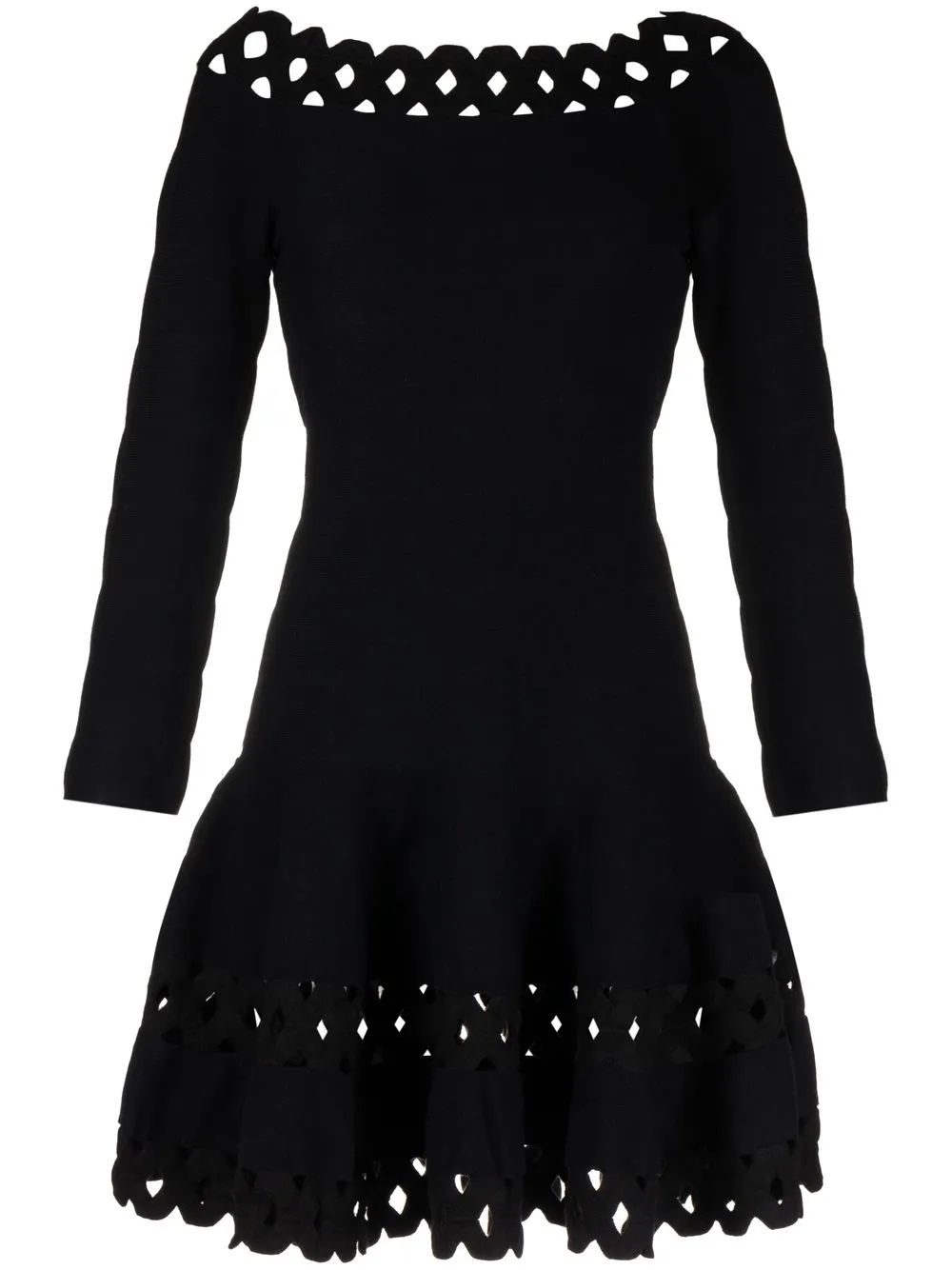 

Emporio Armani perforated-detail mini dress - Black