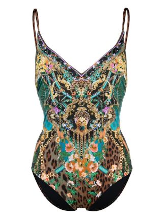 Camilla Fearless Fantasia V neck Swimsuit Farfetch