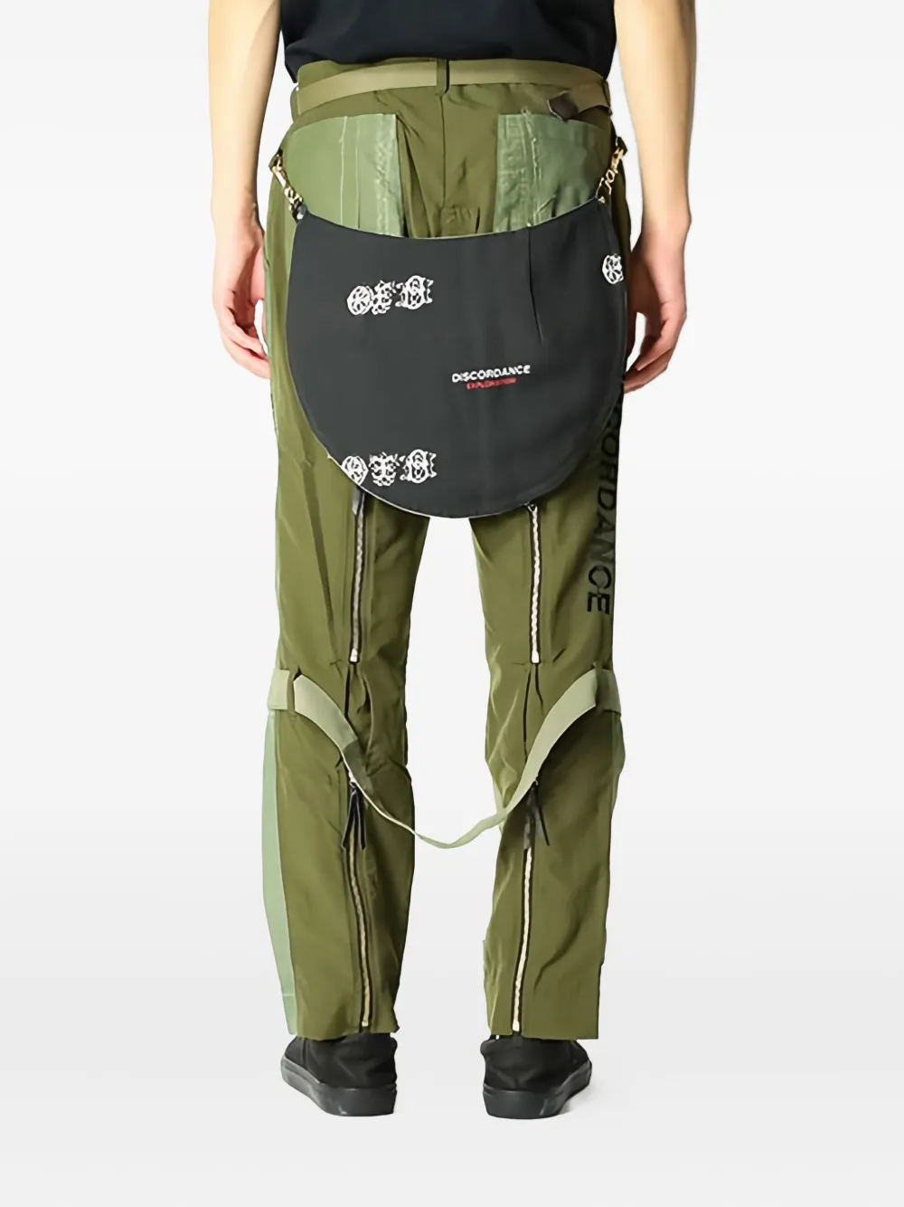 Children Of The Discordance Logo-print Cargo Trousers In Green