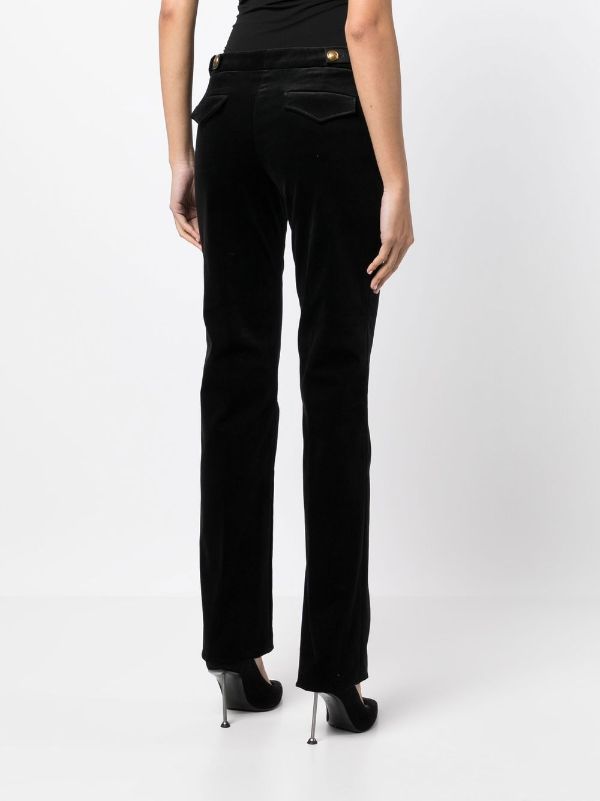 Black velvet best sale slim fit trousers