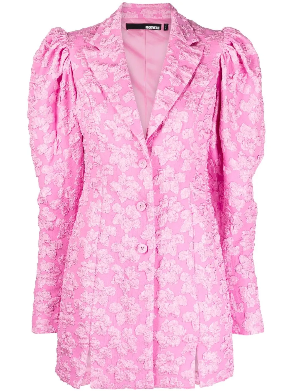 

ROTATE jacquard single-breasted blazer dress - Pink