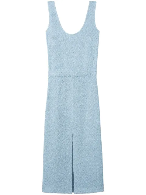 St. John vestido de tweed con cuello redondo