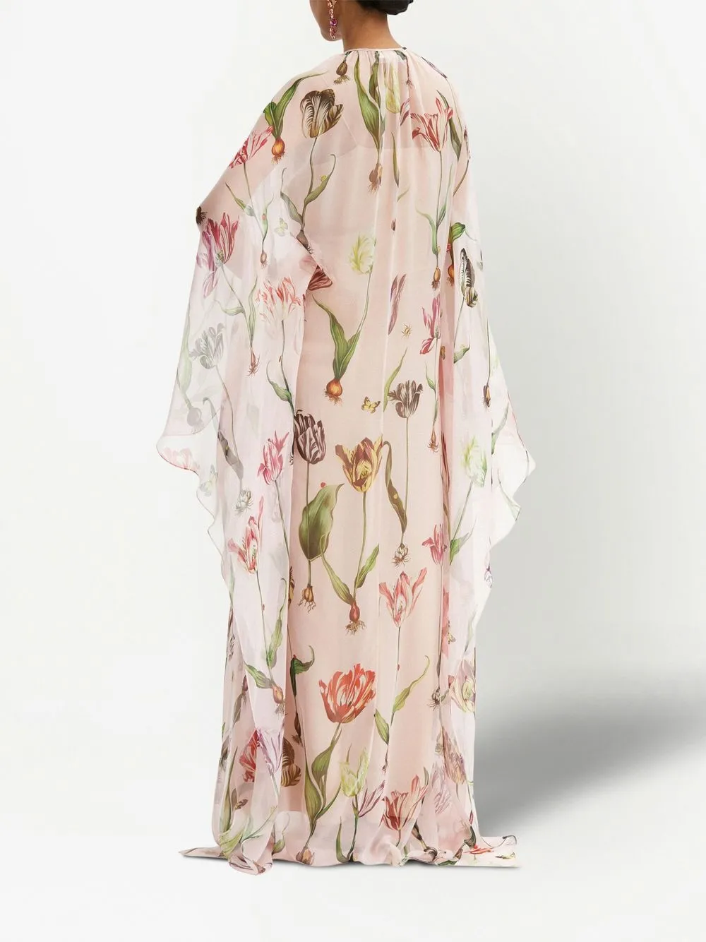 Oscar De La Renta floralprint Silk Dress Farfetch
