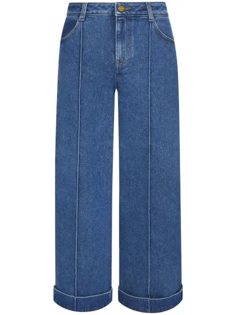 Oscar de la Renta wide-leg cropped jeans