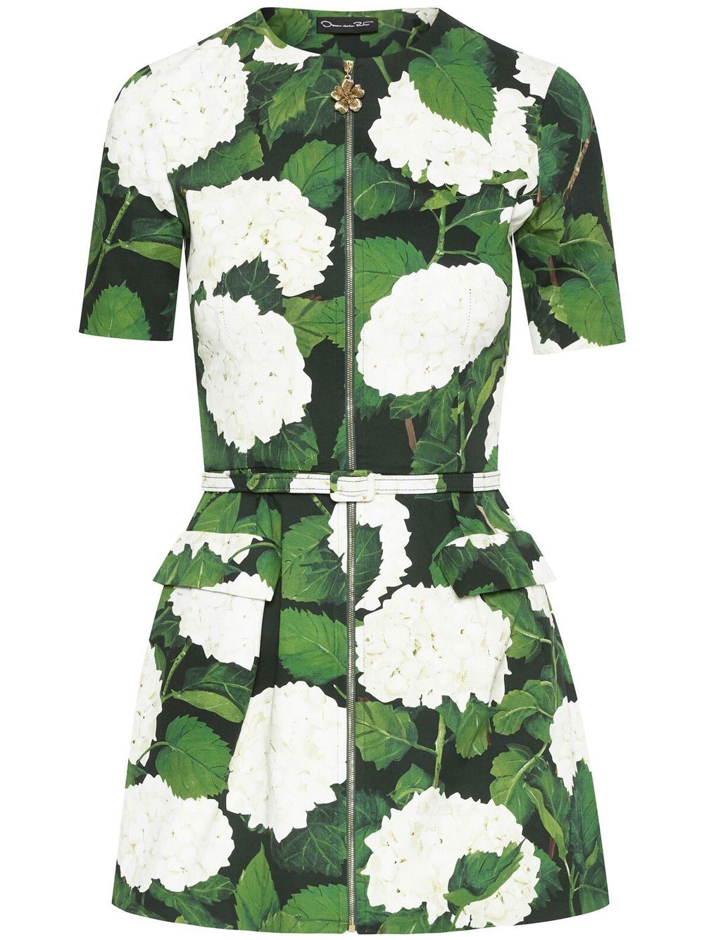 floral-print zipped mini dress