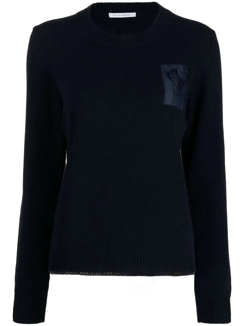 

Cecilie Bahnsen floral appliqué jumper - Blue