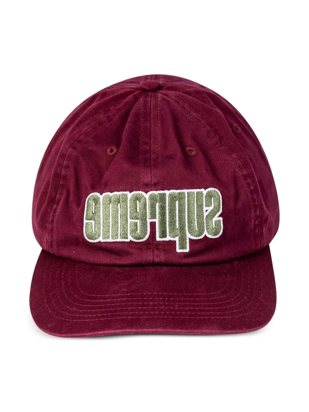 Shop Supreme Reverse-logo 6-panel Cap In Red