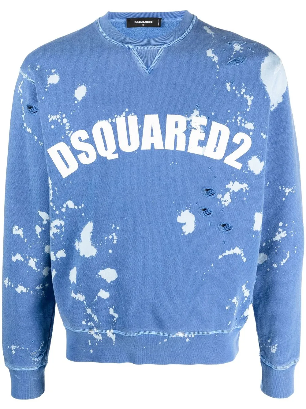 

Dsquared2 distressed-finish cotton jumper - Blue